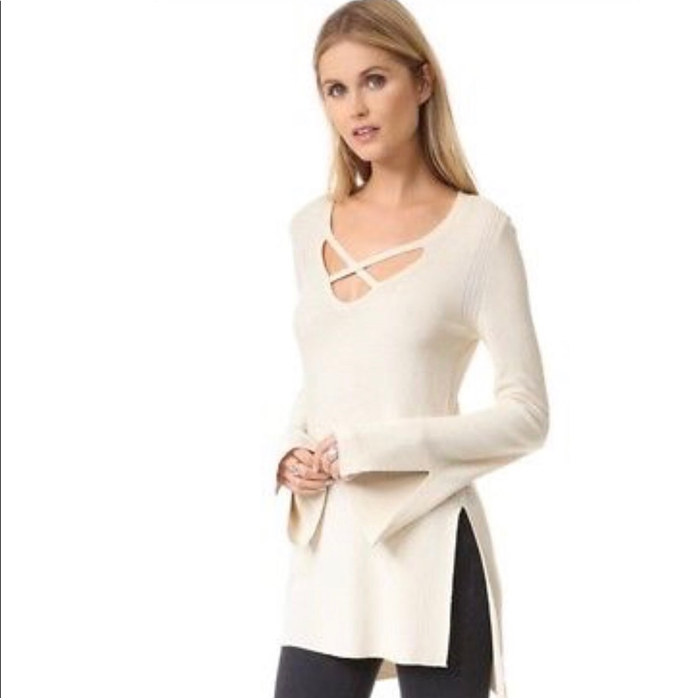 FREE PEOPLE CRISS CROSS TUNIC w/ BELL SLEEVES